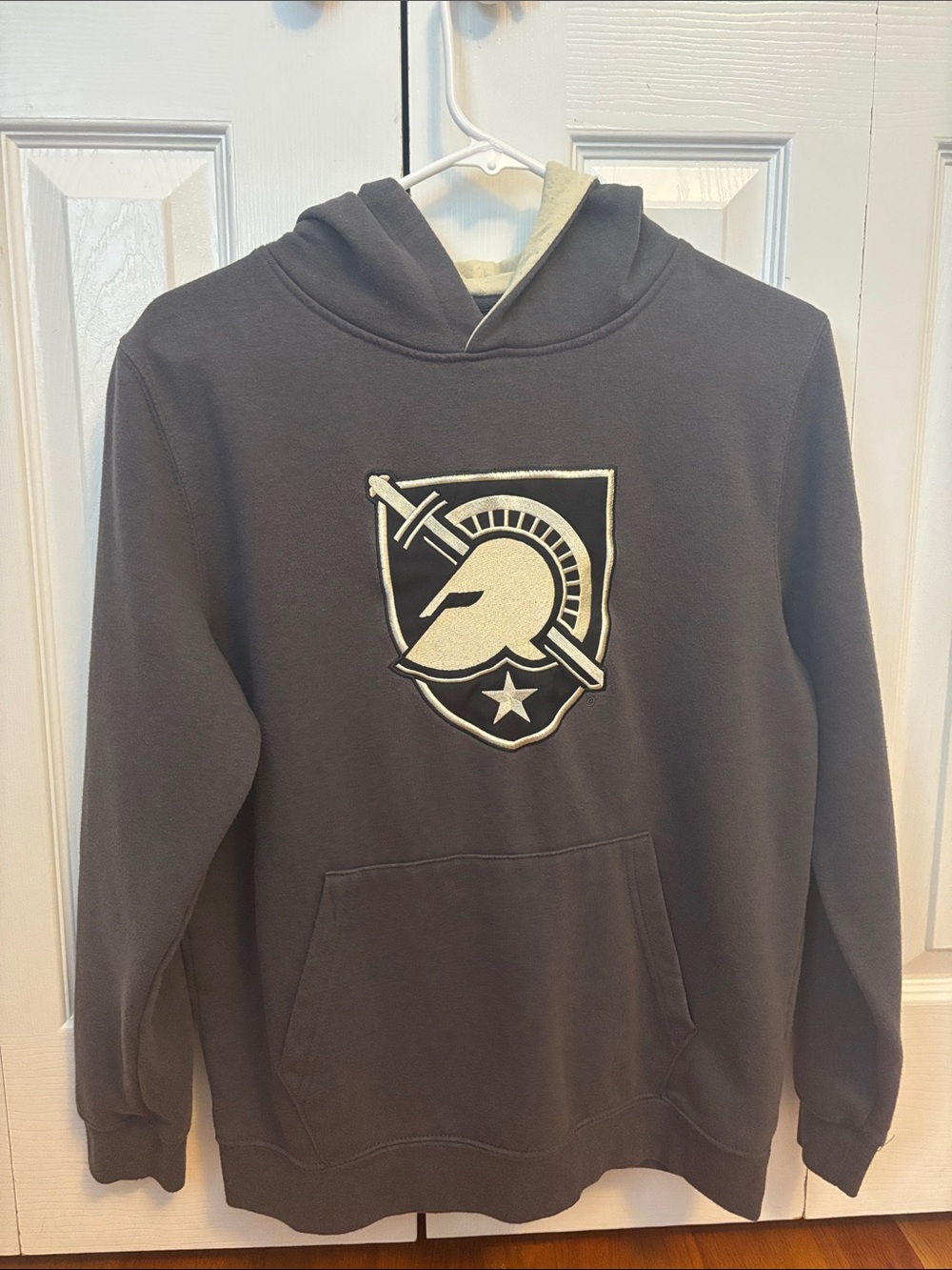 Army youth hoodie in gray and cream